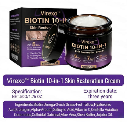 Made and Shipped from USA ✨Virexo™ Biotin 10-in-1 Skin Restoration Cream 🍀