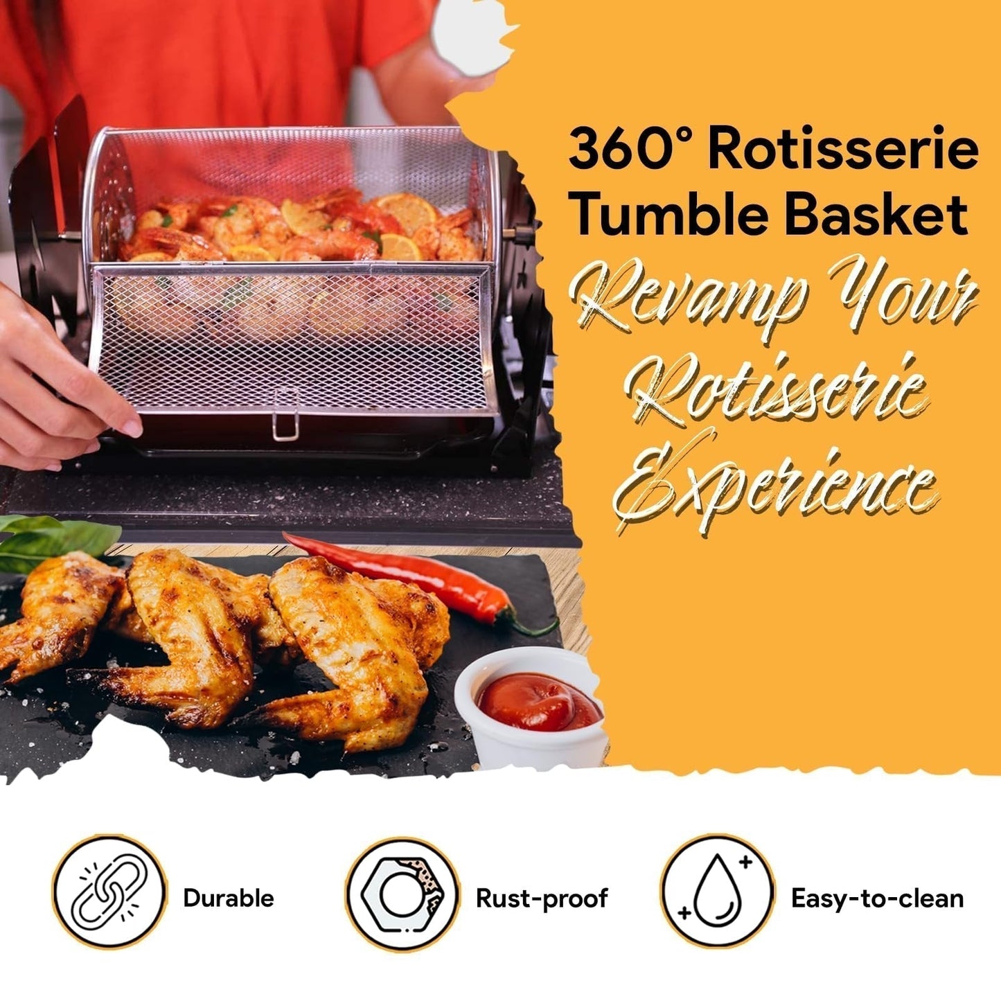 𝐎𝐟𝐟𝐢𝐜𝐢𝐚𝐥 𝐁𝐫𝐚𝐧𝐝 𝐒𝐭𝐨𝐫𝐞✨🔥 Automatic Rotating BBQ Grill Rack