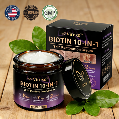 Made and Shipped from USA ✨Virexo™ Biotin 10-in-1 Skin Restoration Cream 🍀