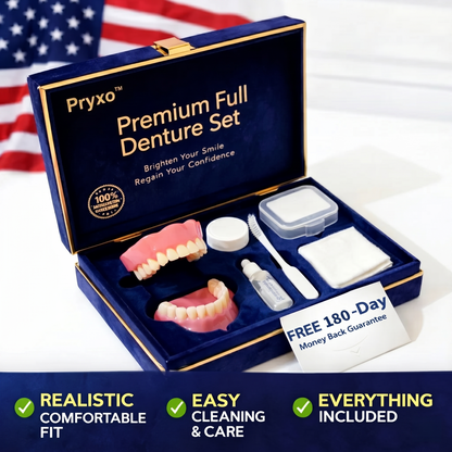 Limited-time sale is about to end! ⏰Pryxo™ Medical Full Denture with Strong Suctiond🦷Obtain American Dental Association (ADA) Certification
