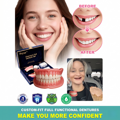 Limited-time sale is about to end! ⏰Pryxo™ Medical Full Denture with Strong Suctiond🦷Obtain American Dental Association (ADA) Certification